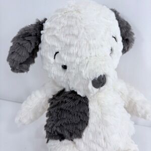 Jellycat Squishu Puppy Dog 13" Gray & White Laying Plush Stuffed Animal